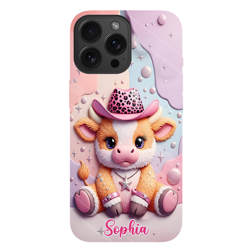 Adorable Highland Cow - Personalized Highland Cow Full Print Phone Case