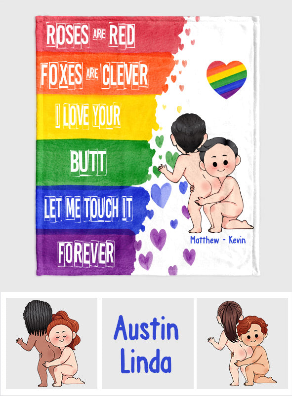 I Like Your Butt - Personalized LGBT Support Blanket