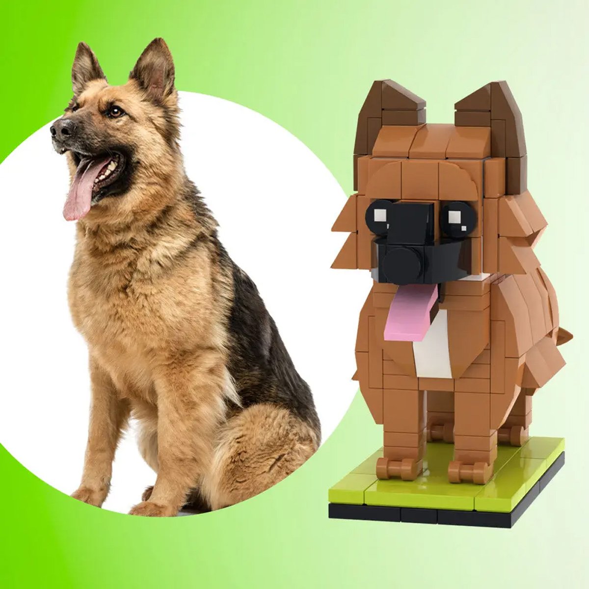 Dog Cat Lovers - Personalized Dog Cat Photos Brick Figures