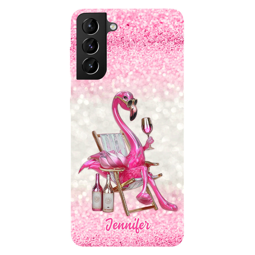 Be a Flamingo In a Flock of Pigeons - Personalized Flamingo Full Print Phone Case