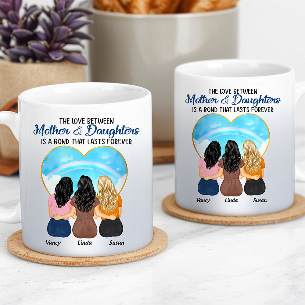 Personalized Mug for Mother and Daughters – Heartwarming Family Gift with Custom Names, Great for Mother's Day or Family Gatherings