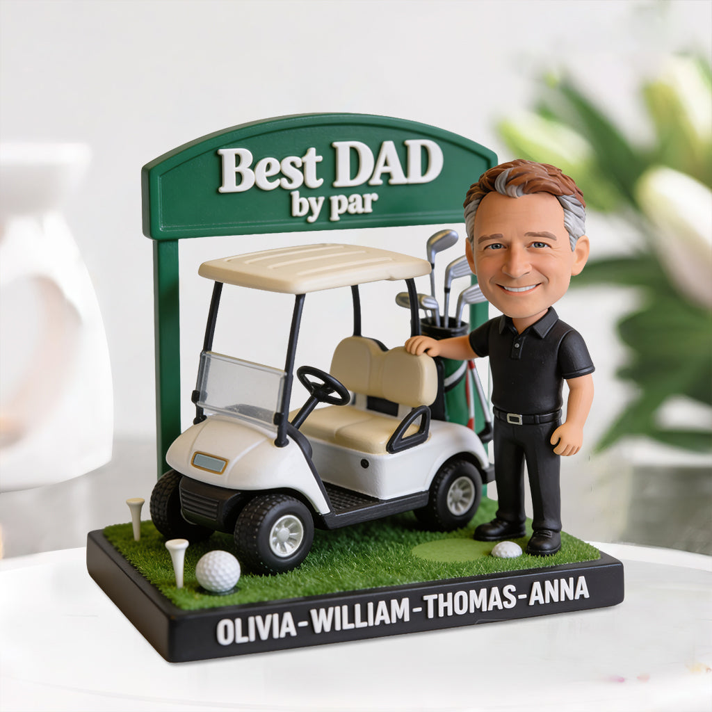 Best Dad By Par, Best Grandpa By Par - Personalized Golf Custom Shaped Acrylic Plaque
