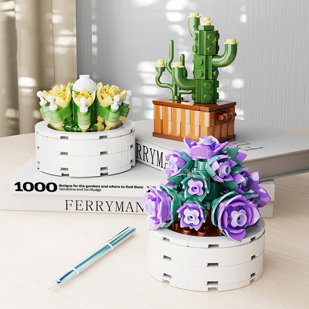Botanical Flower Building Bricks - Personalized Botanical Flower Building Bricks