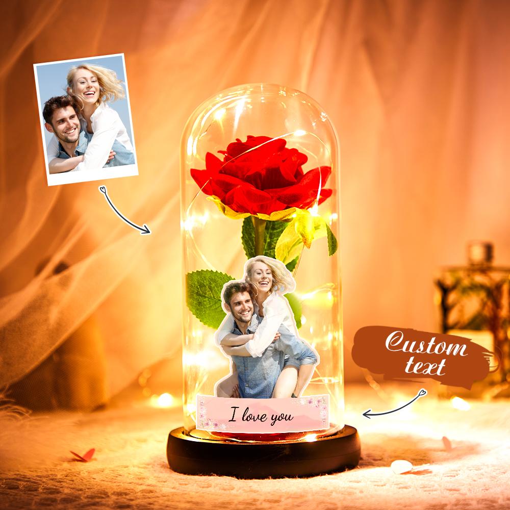I Love You - Personalized Couple Eternal Rose Night Light