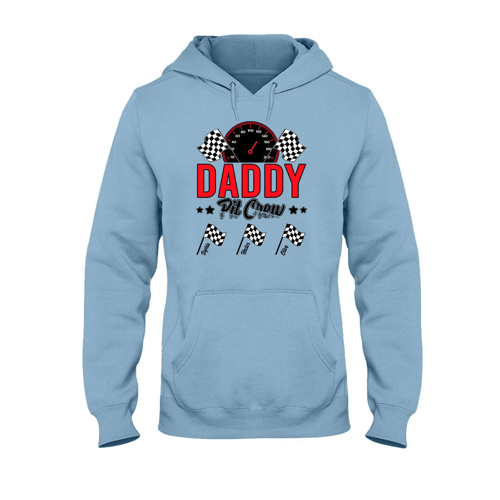 Daddy's Pit Crew Racing Flags - Personalized Racing T-shirt And Hoodie