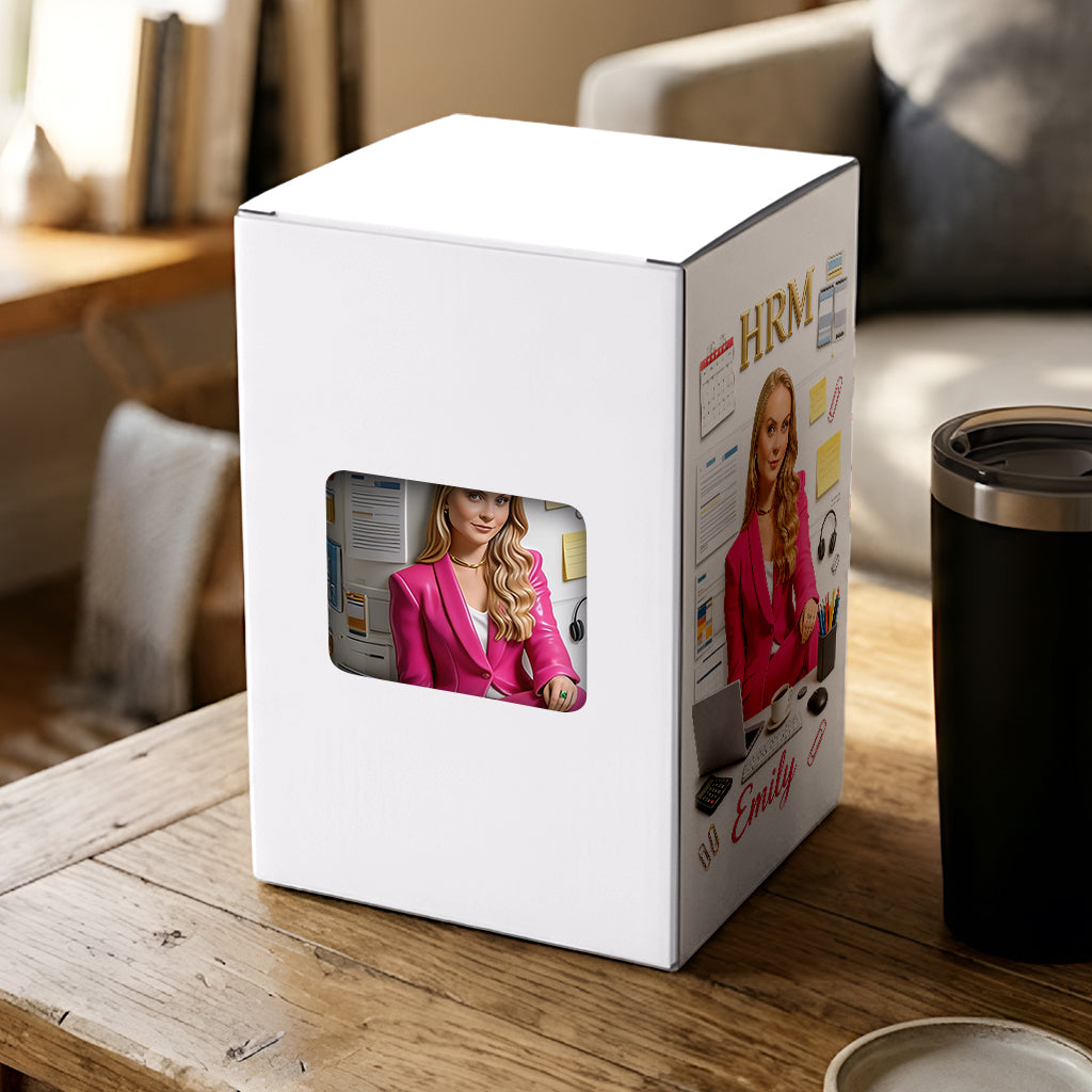 Custom Any Photo Office Staff Gift - Personalized Colleague Tumbler With Plush Charm