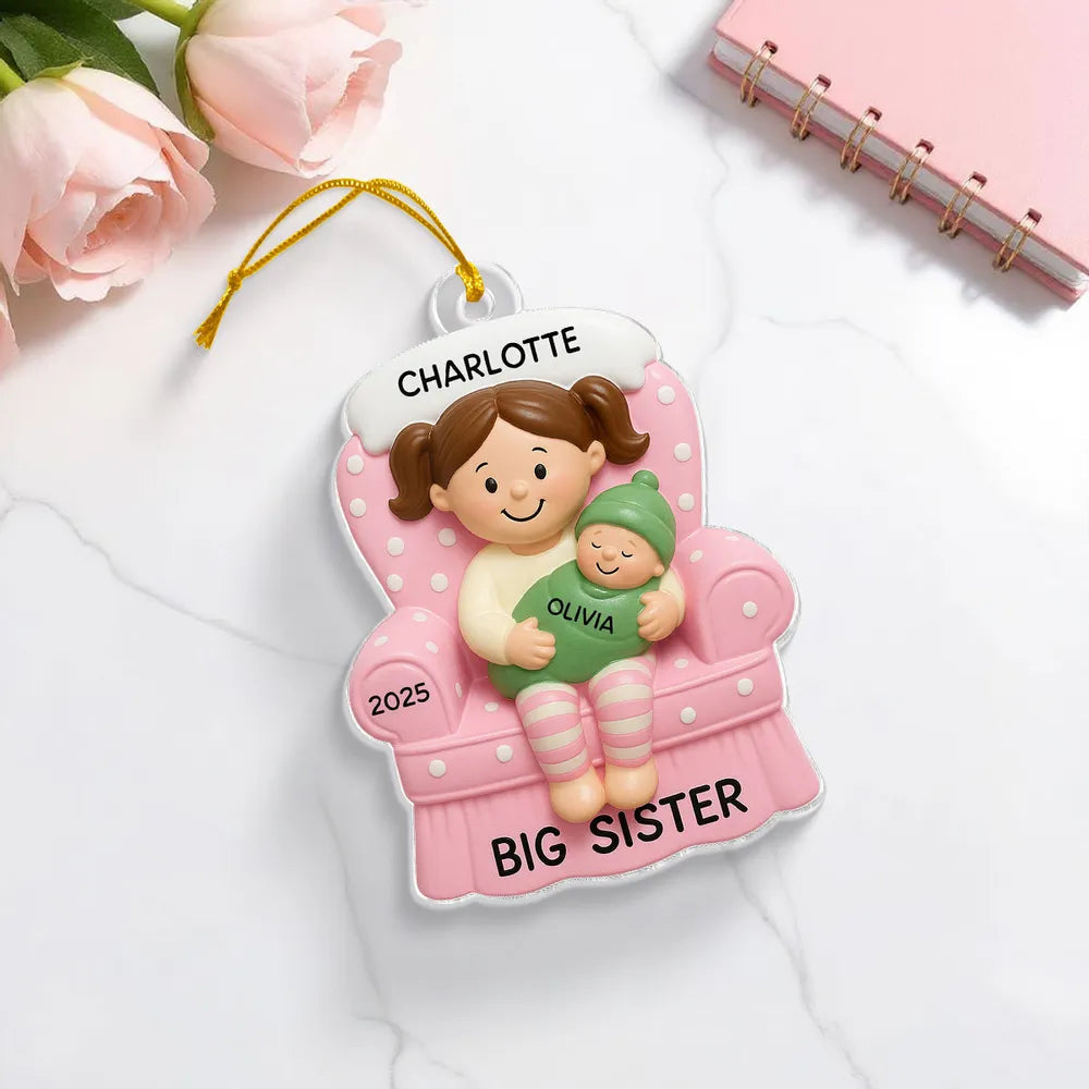 Custom Acrylic Ornament for Big Brother & Sister Gift