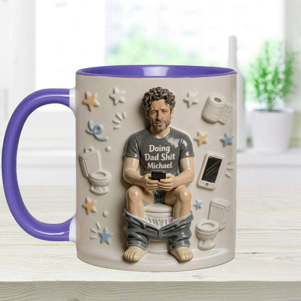 Best Time Of Day - Personalized Father Accent Mug & Coaster