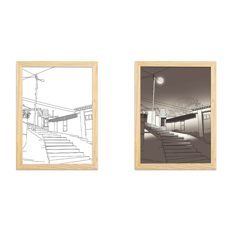 Line Art Painting Lamp