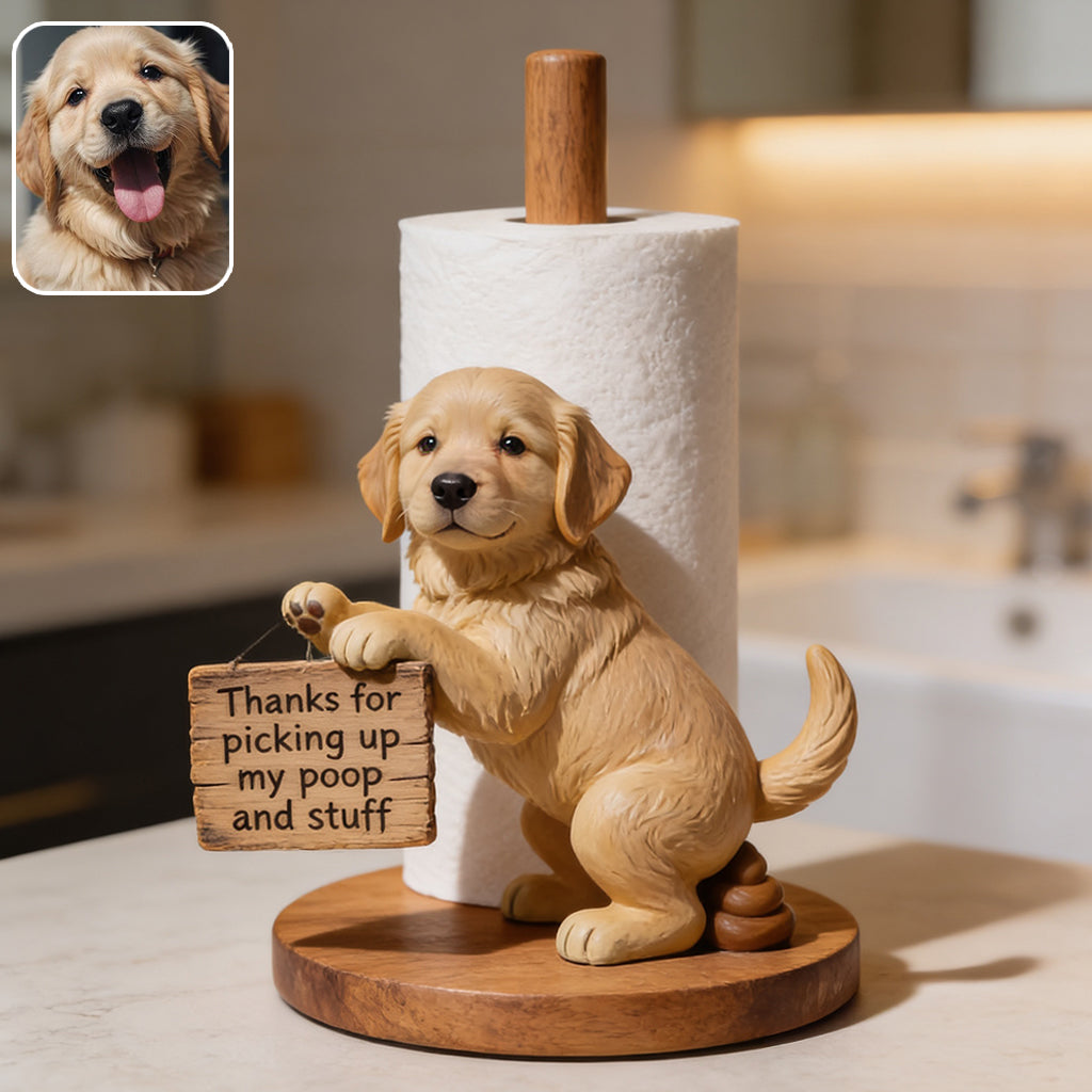 Custom Any Photo - Personalized Dog Paper Towel Stand