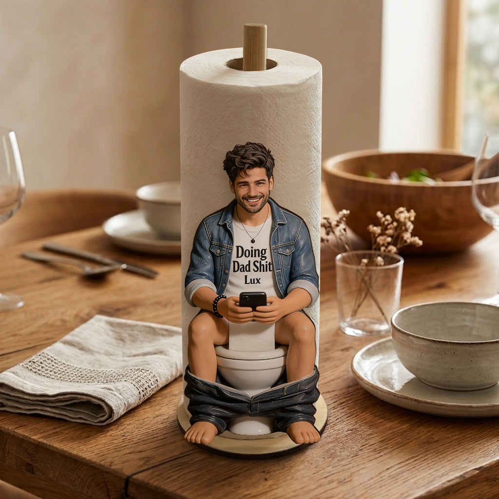 Best Time Of Day - Personalized Father Paper Towel Stand