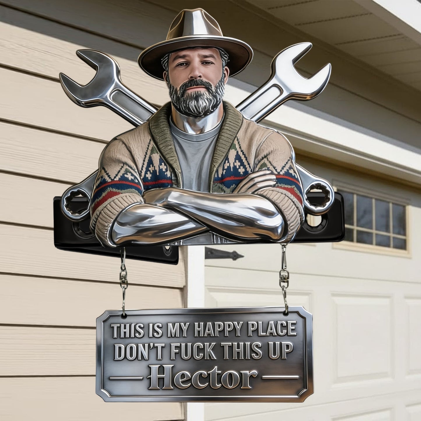 Don't Mess This Up - Personalized Mechanic Wooden Wall Mount Sign