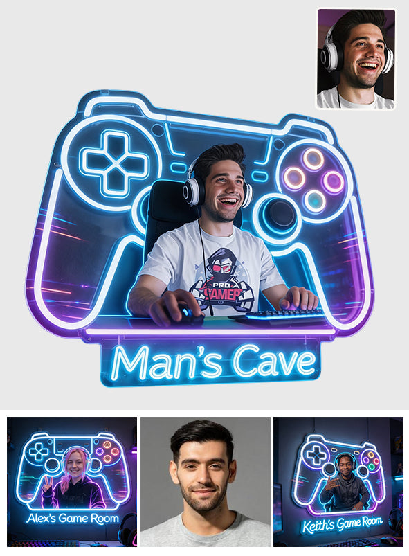 Gamer Room Decoration - Personalized Video Game LED Light Acrylic Sign
