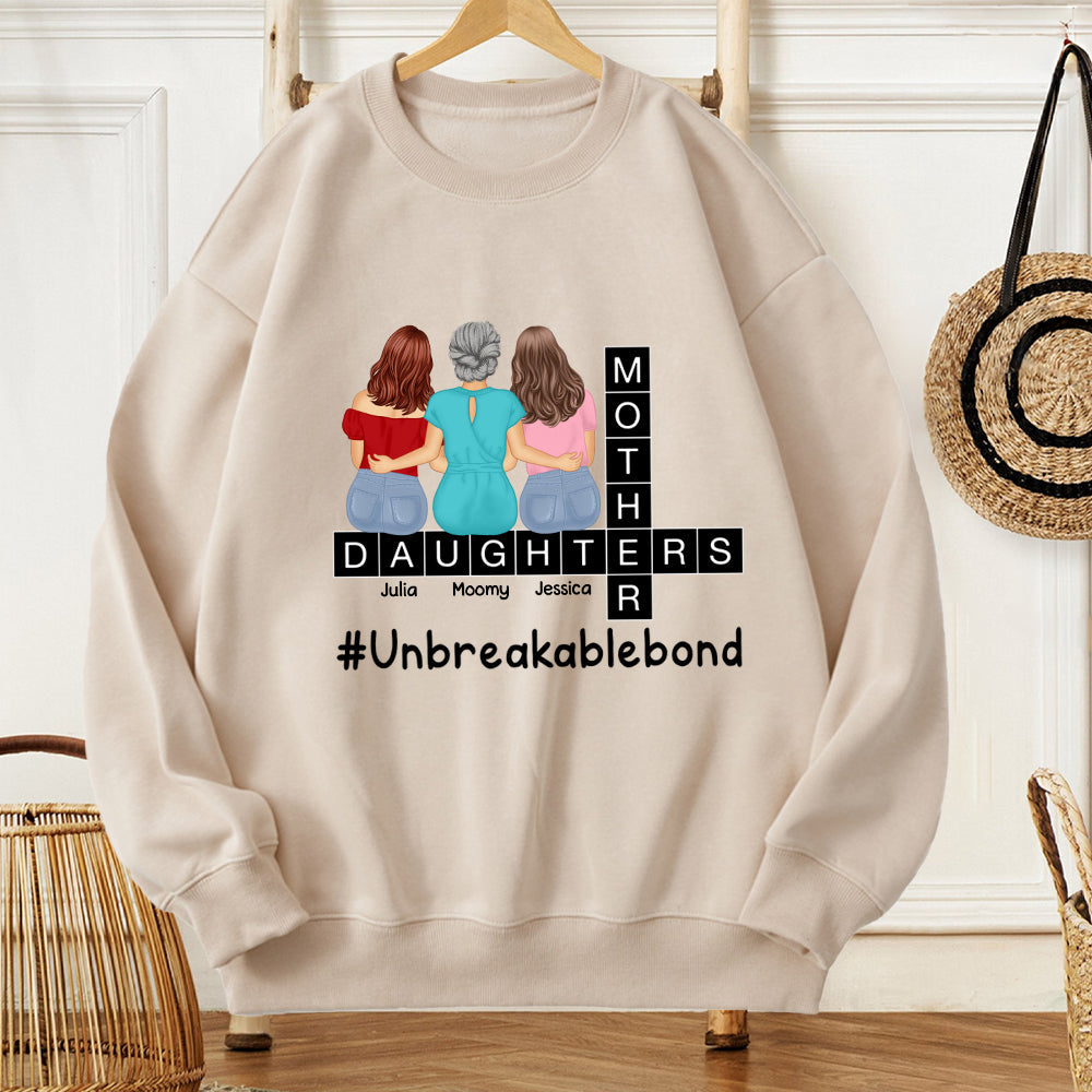 Unbreakable Bond – Personalized Mother and Daughters T-shirt, Women’s T-shirt, Hoodie, and Sweatshirt – Perfect Gift for Mother