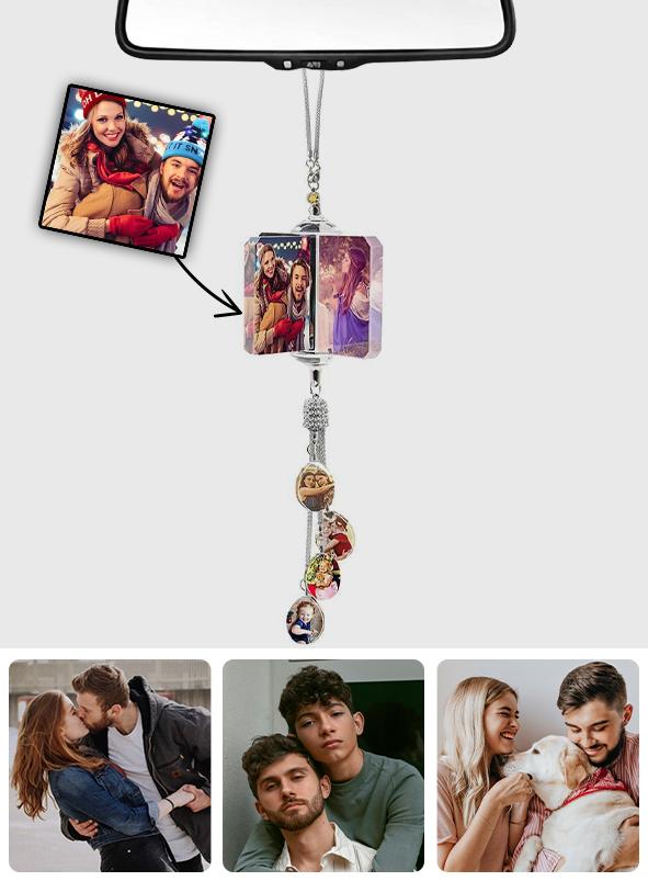 Any Photo - Personalized Couple Any Photo Car Ornament