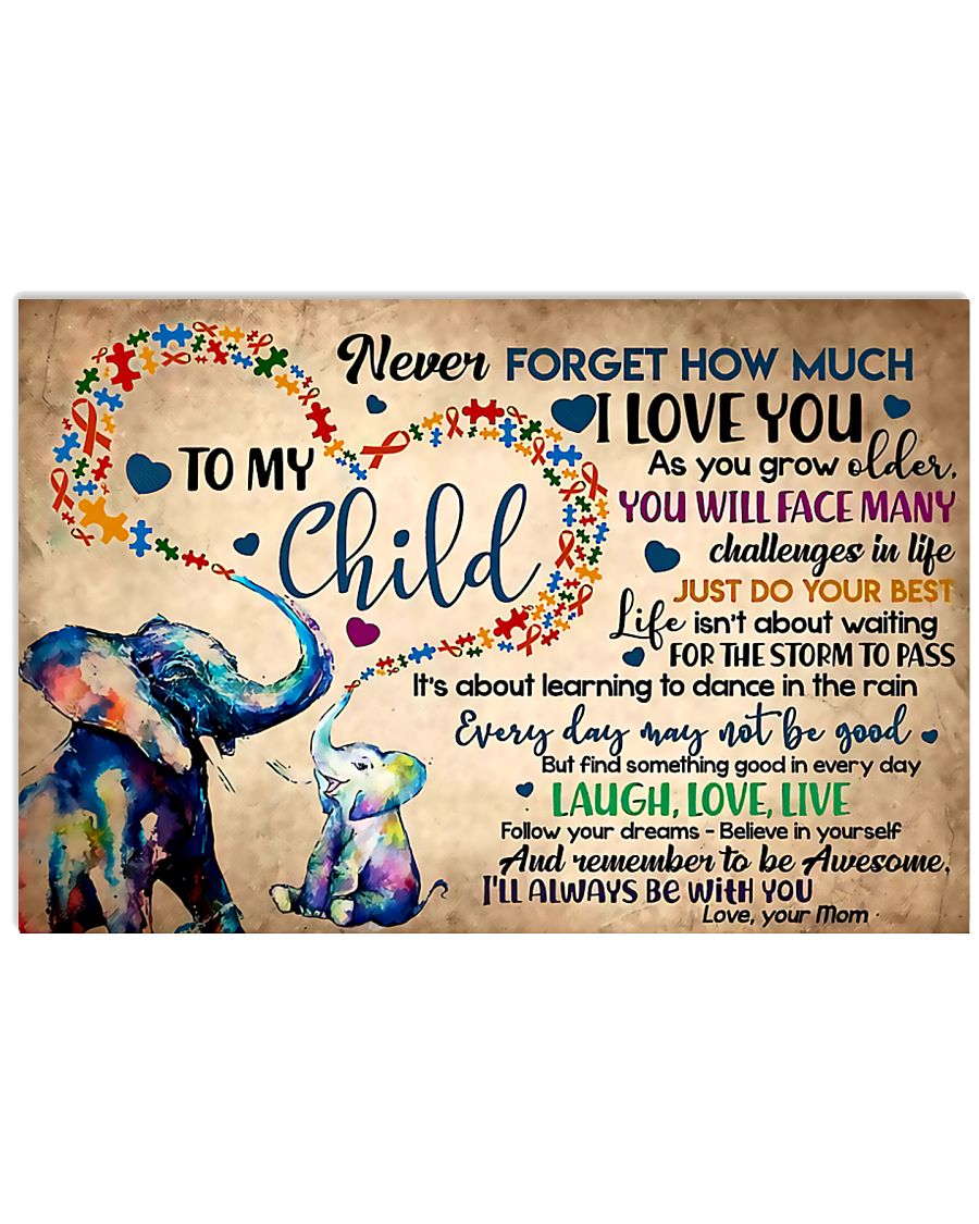Autism Awareness Never Forget I Love You - Autism Awareness Poster 0921