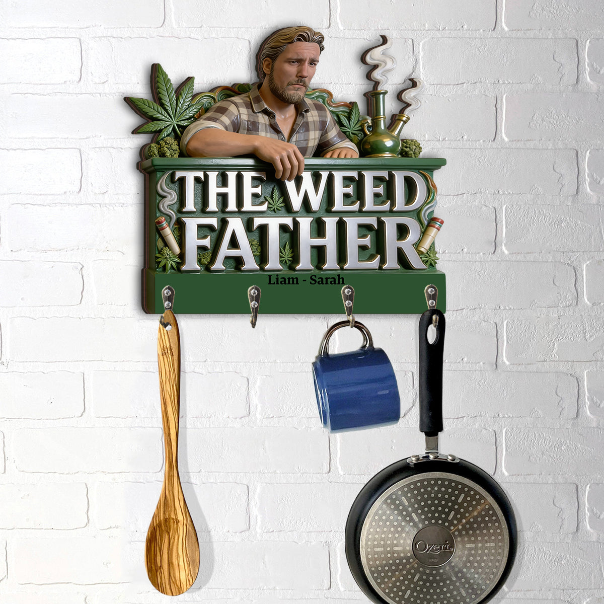 Custom Any Photo - Personalized Weed Custom Shaped Hanging Rack