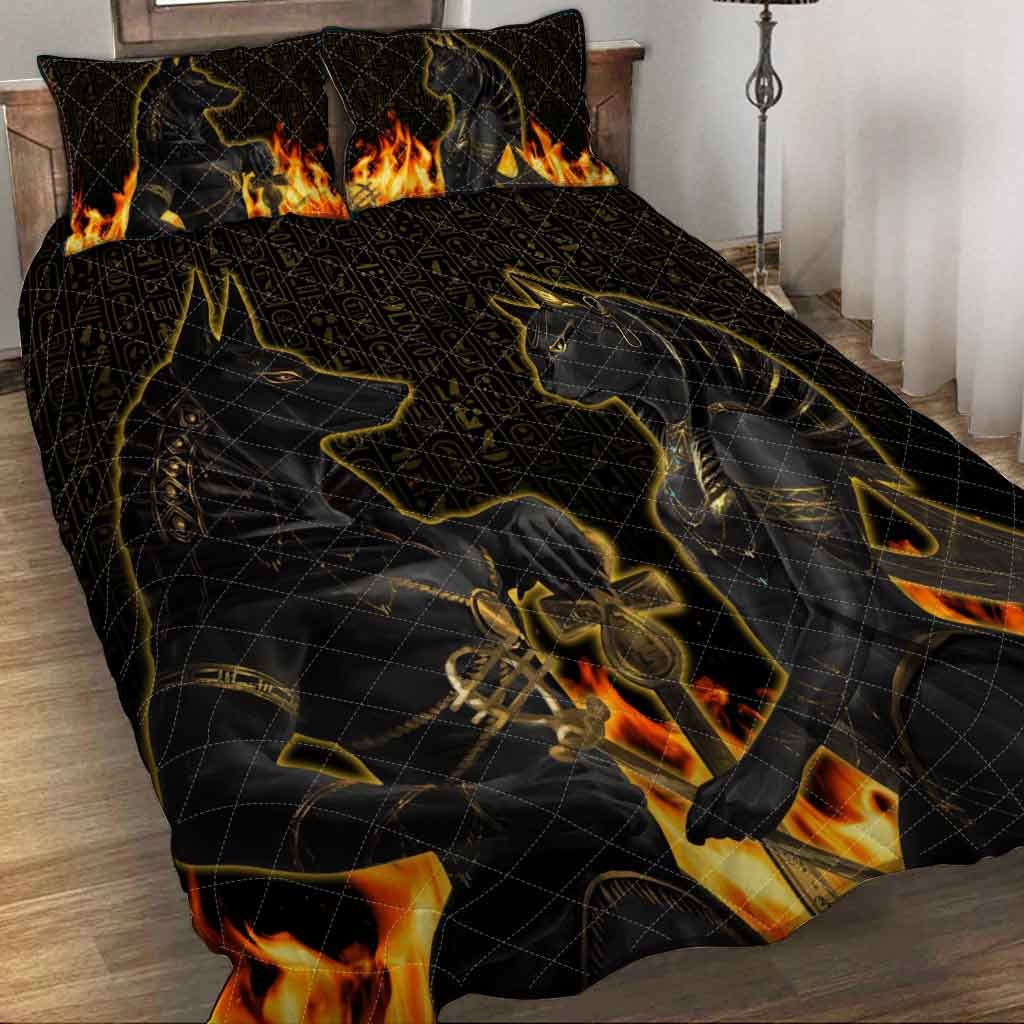 Anubis & Bastet - African American Quilt Set 1121