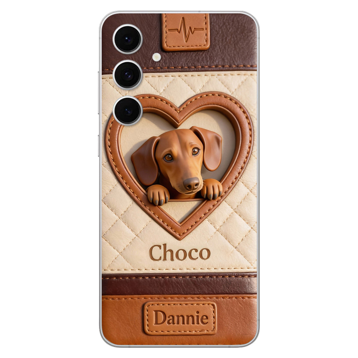 Custom From Any Photo - Personalized Dog Leather Phone Case
