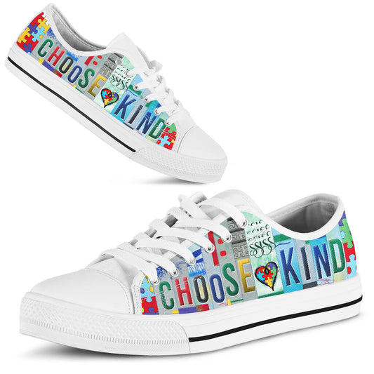 Choose Kind Autism Awareness Low Top Shoes 0622