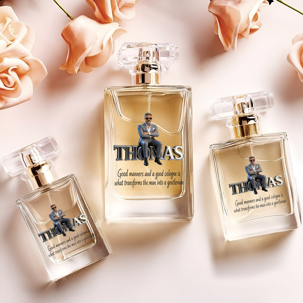 Cologne For Man - Any Photo, Any Title - Personalized Luxury Refillable Perfume Bottle