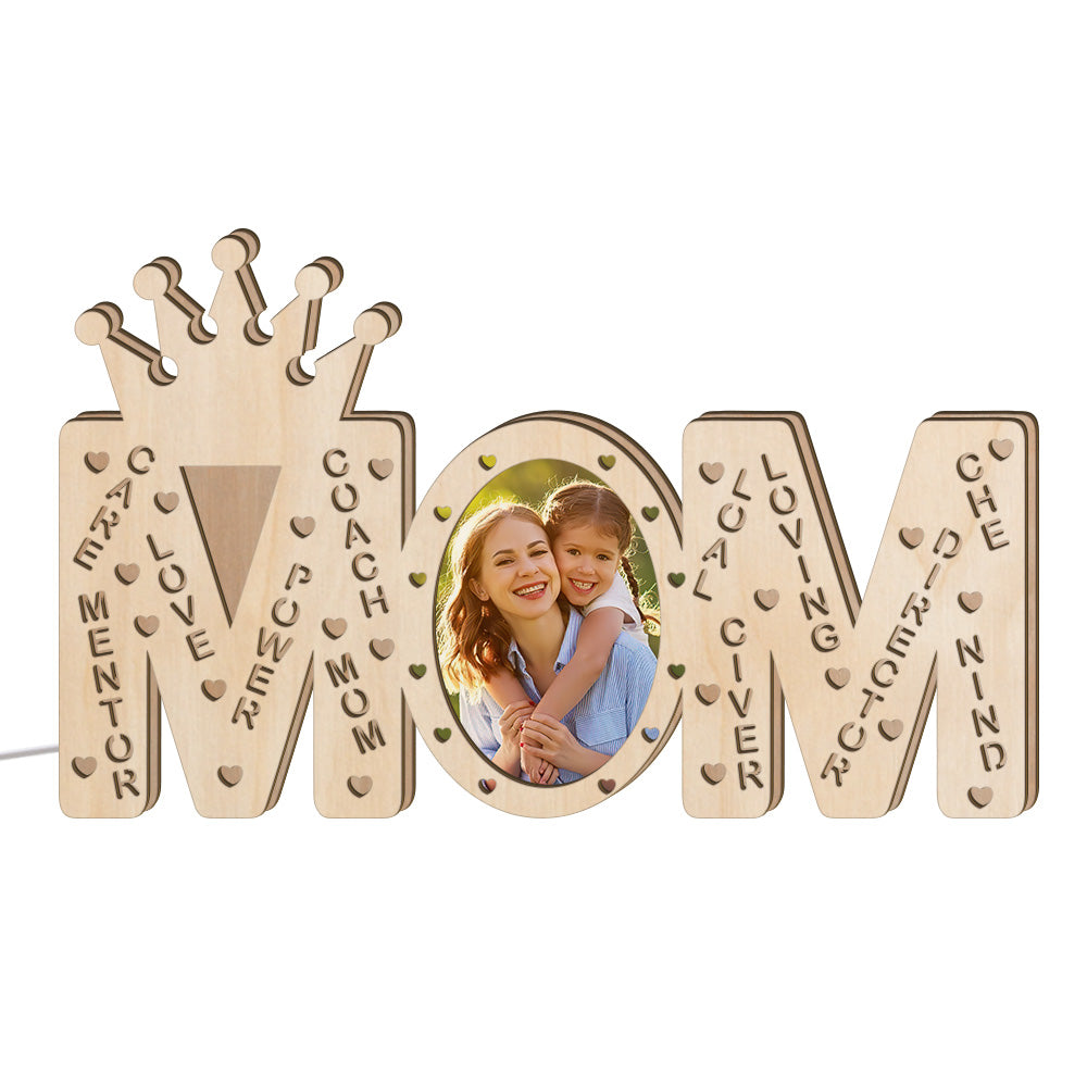 Custom Name Photo Name Photo Lamp - Gift for mom