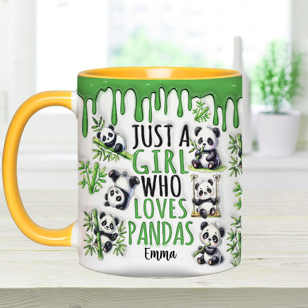 Just A Girl Who Loves Pandas - Personalized Panda Lover Accent Mug