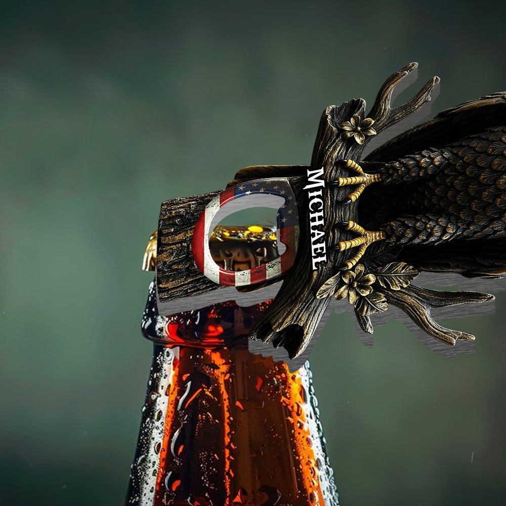 Bald Eagle - Personalized Bald Eagle Bottle Opener