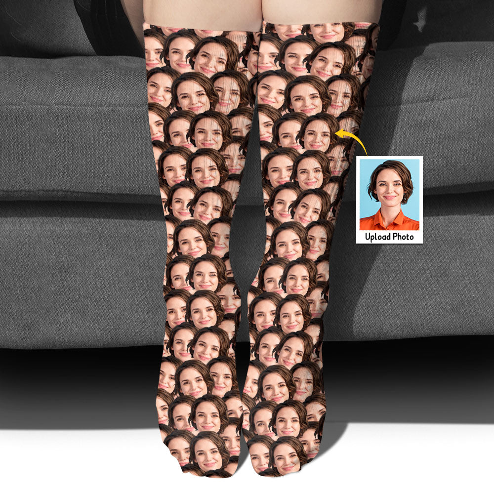 Customizable Printed Face - Personalized Step Mom Socks