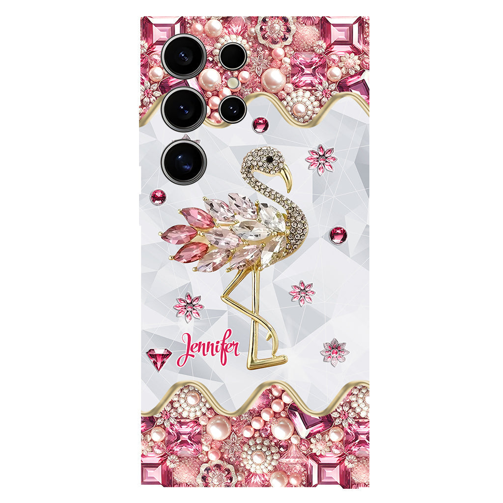 Just A Girl Who Loves Flamingos - Personalized Flamingo Full Print Phone Case