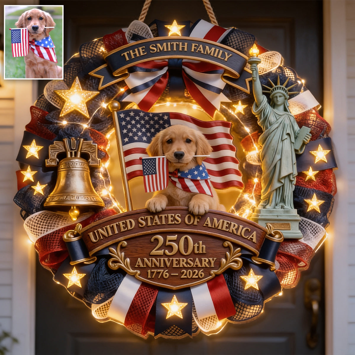Generations of Freedom - Personalized Dog LED Light Acrylic Sign