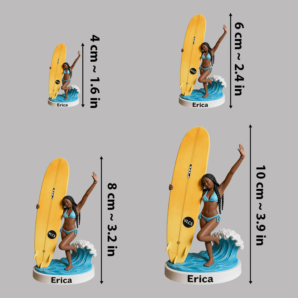Any Photo Love Surfing - Personalized Surfing Premium 3D Figurine