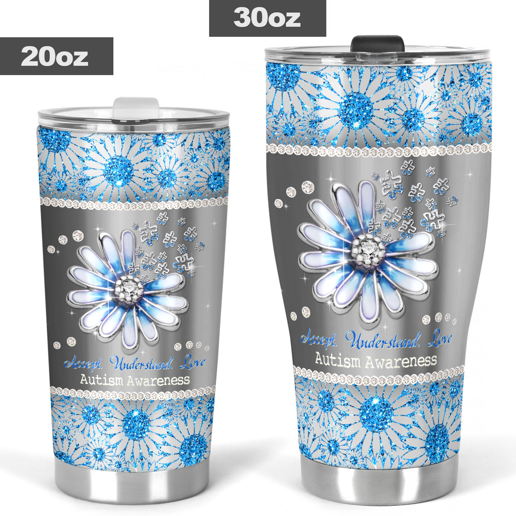 Accept Understand Love Autism Awareness Tumbler 0622