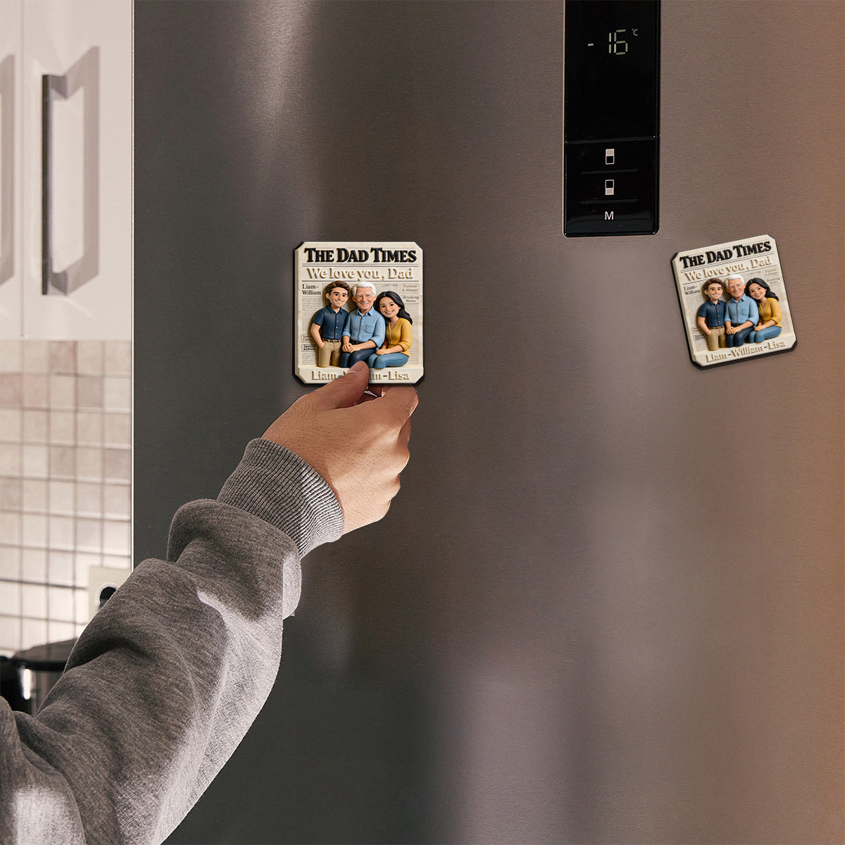 Father's Day Gifts, The Dad Times - Personalized Father Magnet