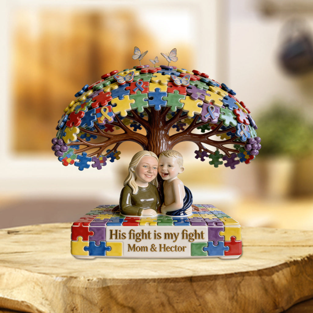 Autism Mom - Personalized Autism Awareness Custom Shaped Acrylic Plaque