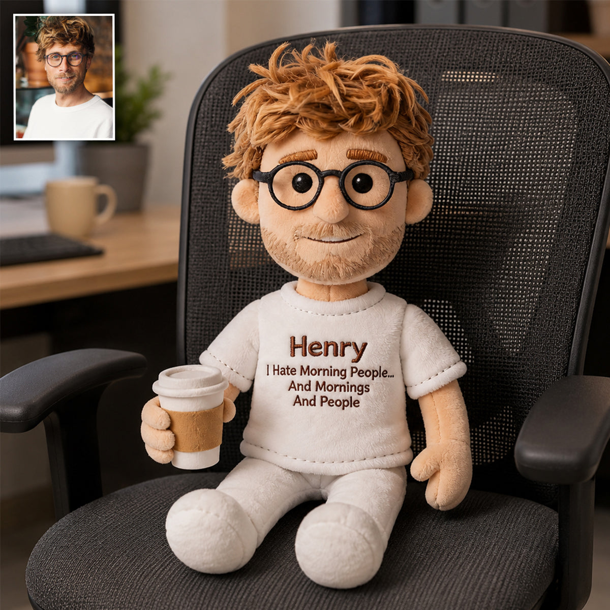 Introvert Energy - Personalized Colleague Premium Faux Fur Pillow