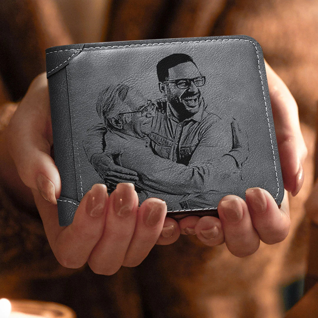 Any Photo And Text - Personalized Photo Bifold Wallet