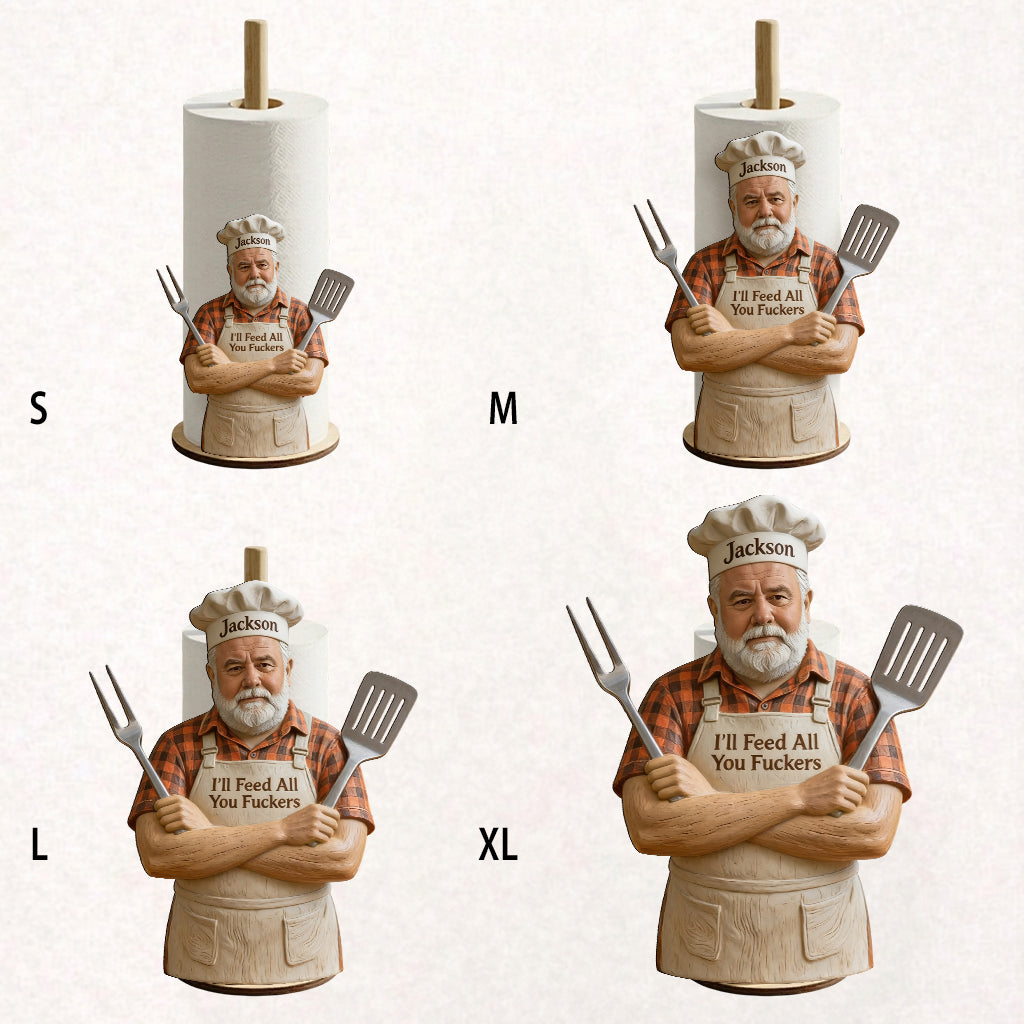 Best Flippin' Dad Ever - Personalized Father Paper Towel Stand