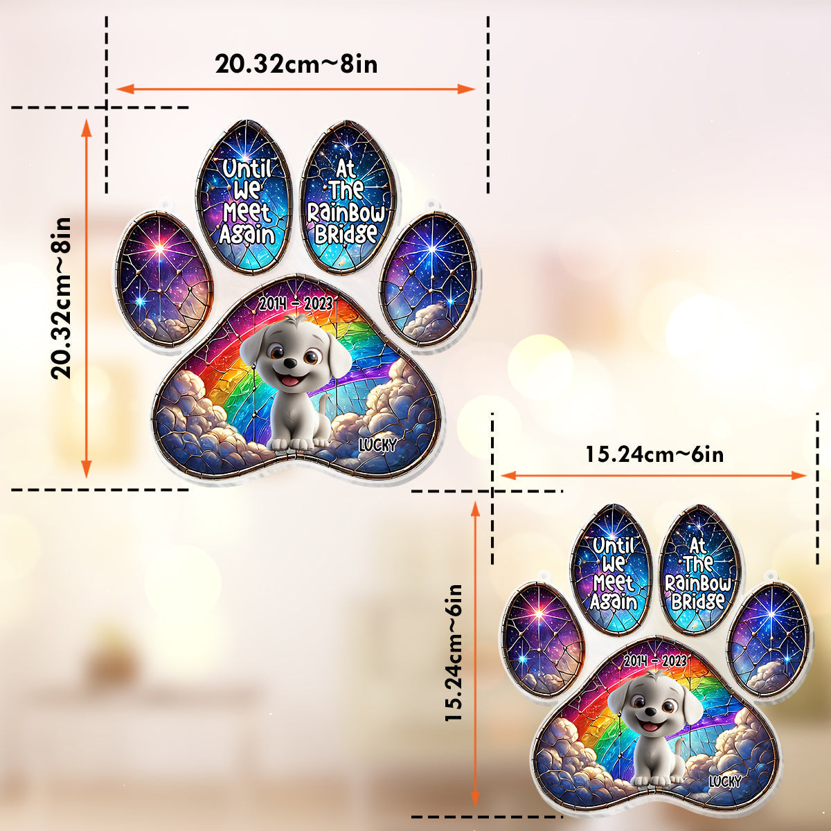 Angel In Heaven - Personalized Dog Window Hanging Suncatcher Ornament