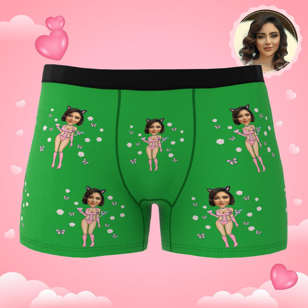 Custom Wife Or Girlfriend Face Boxers AR View - Personalized Couple Men's boxer briefs
