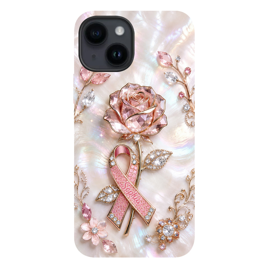 Faith Hope Love - Personalized Breast Cancer Awareness Full Print Phone Case & Phone Grip