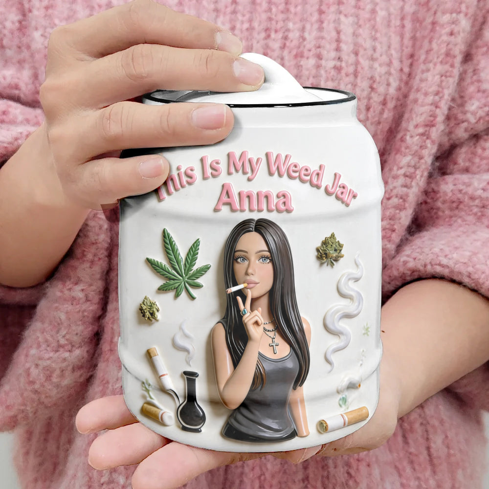 Cannabis Stash Jar - Personalized Weed Container Jar