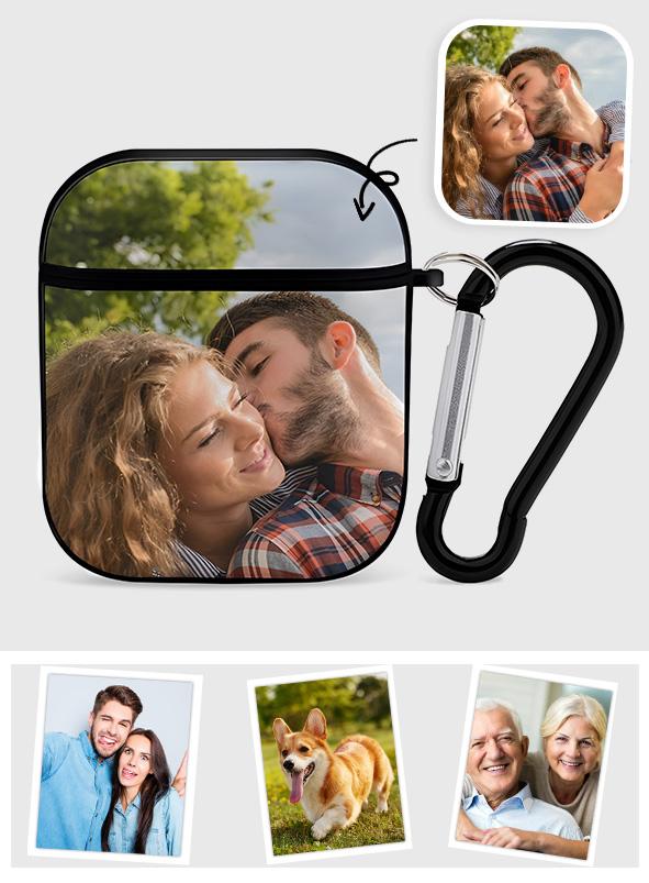 Custom Photo - Personalized Airpods 1/2 Case Cover With Keychain