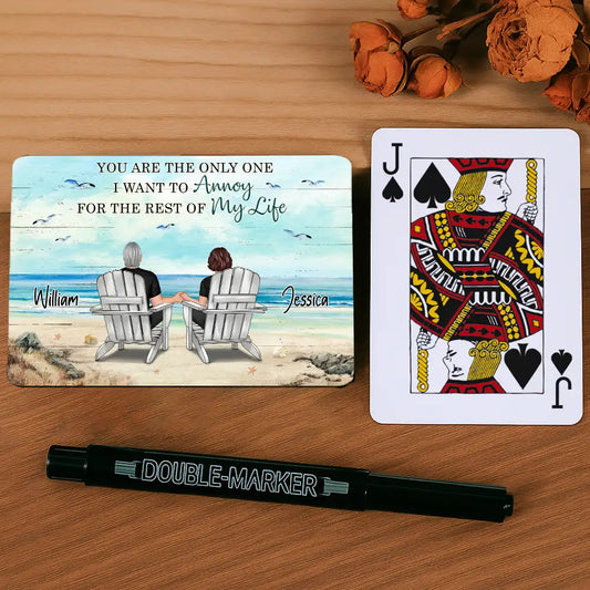 “You & Me Beach Playing Card – ‘You’re the Only One I Want to Annoy’ Romantic Gift for Couples”