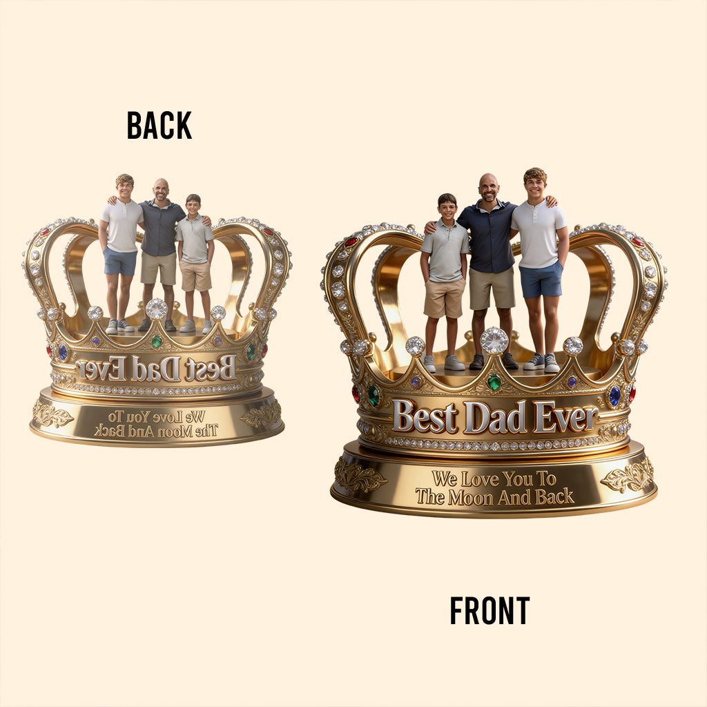 Best Dad Ever - Personalized Father Custom Shaped Acrylic Plaque