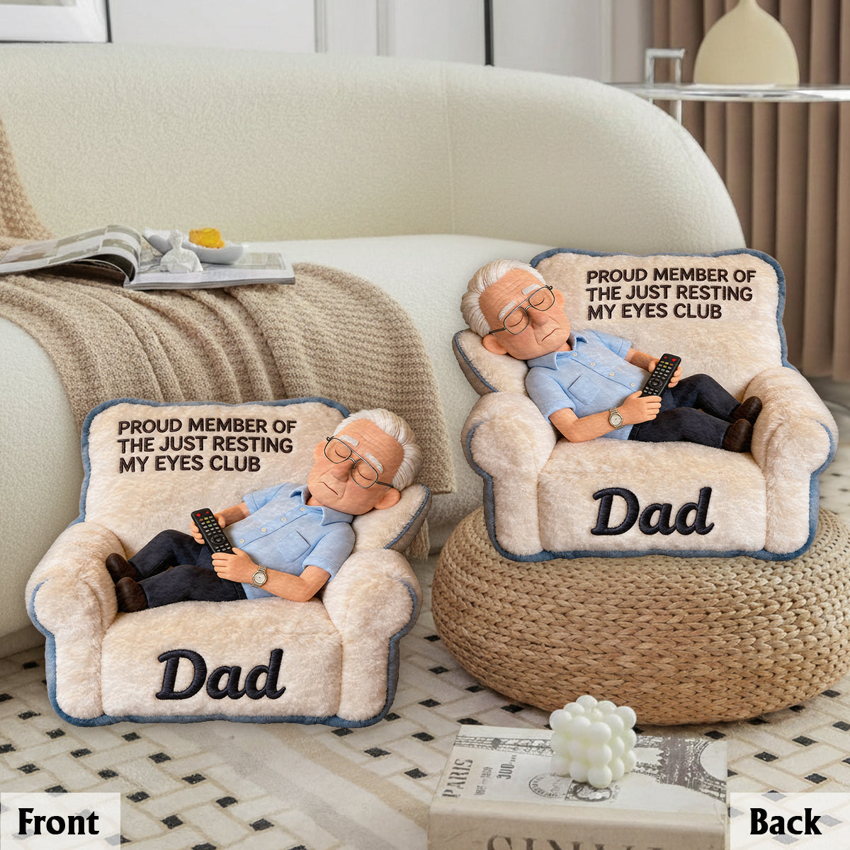 Funny Gift For Dad, Father's Day Gift - Personalized Father Premium Faux Fur Pillow