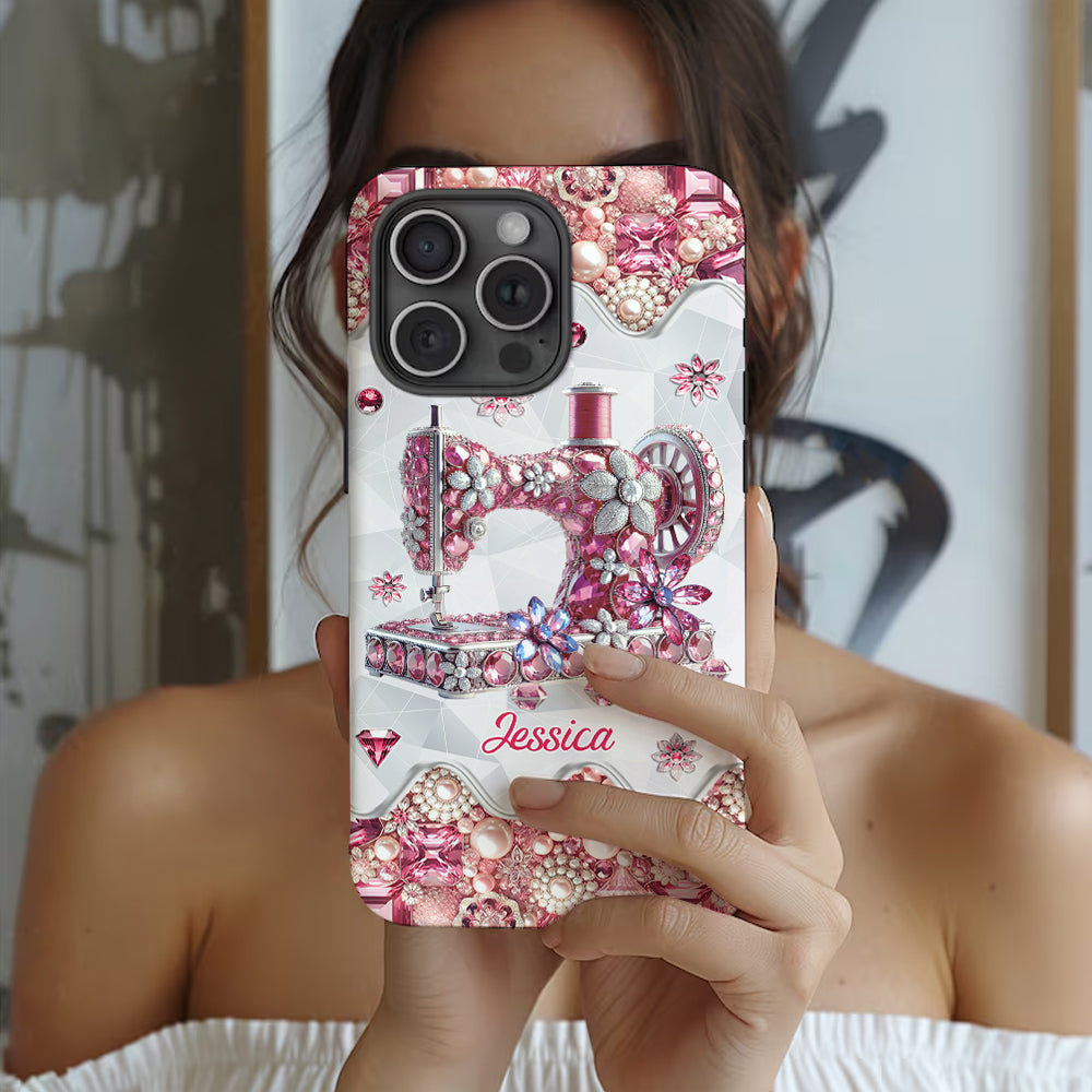 Just A Girl Who Loves Sewing - Personalized Sewing Full Print Phone Case