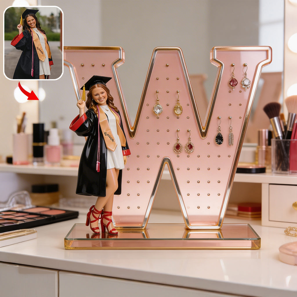 A Letter of Pride – Graduation Jewelry Display - Personalized Graduation Jewelry Holder