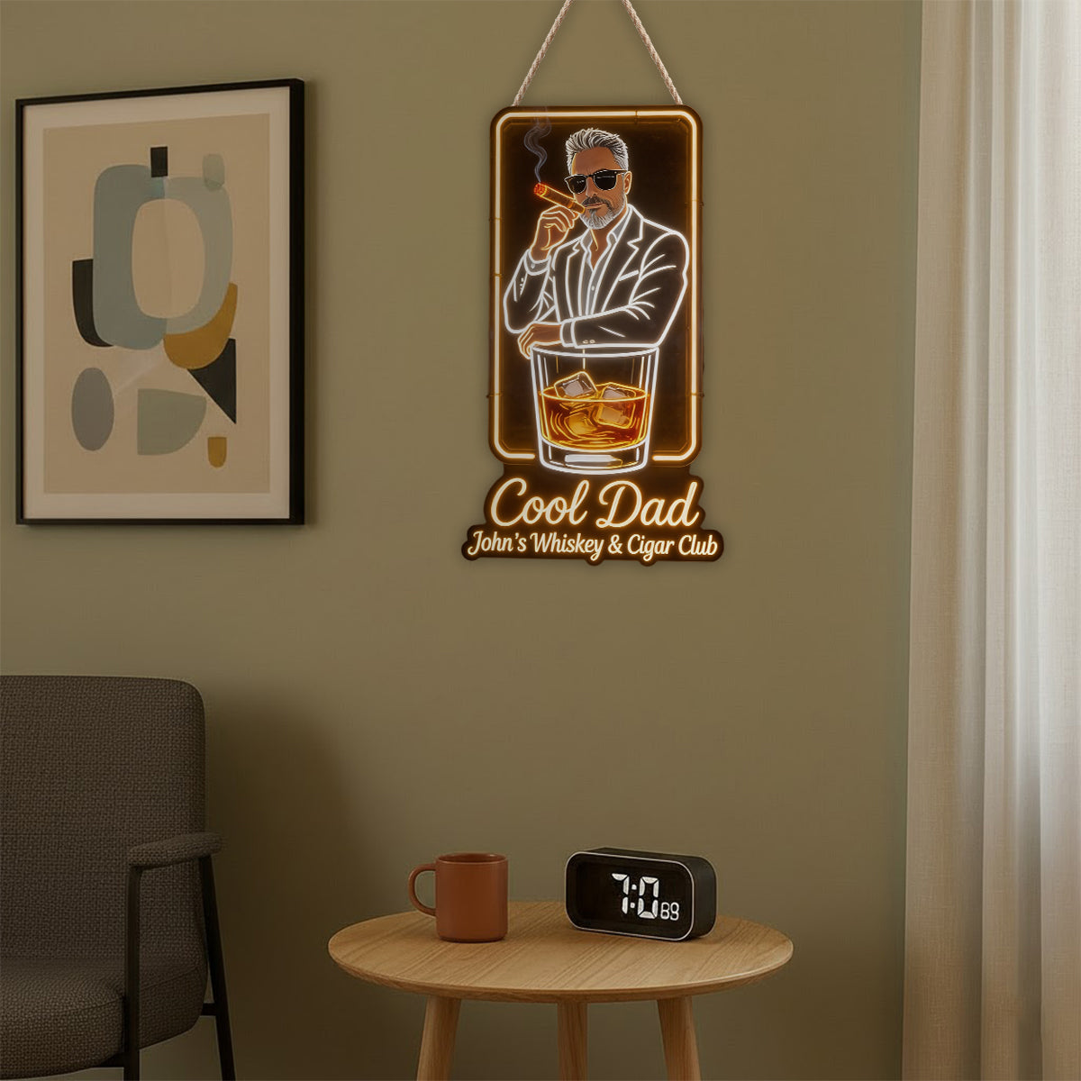 Cool Dad - Personalized Father LED Light Acrylic Sign