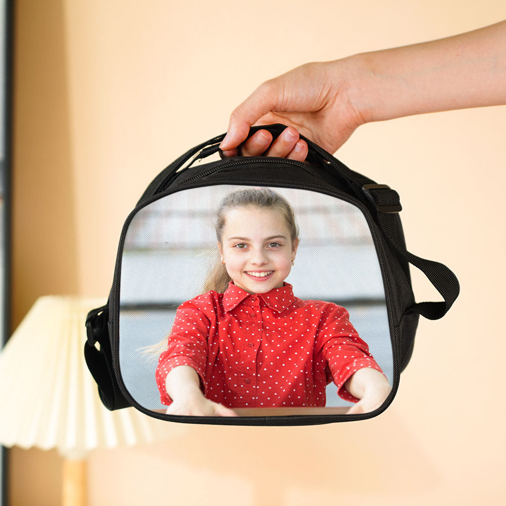 Custom Photo Lunch Box - gift for anyone, dog lover, cat lover - Personalized Insulation Lunch Bag